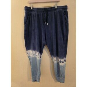 Old Navy Womens Size XL Blue Tie Dye Cotton Blend Jogger Sweatpants